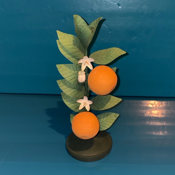 Anthropologie Other - Anthropologie Fruit Metal Orange Candle Holder